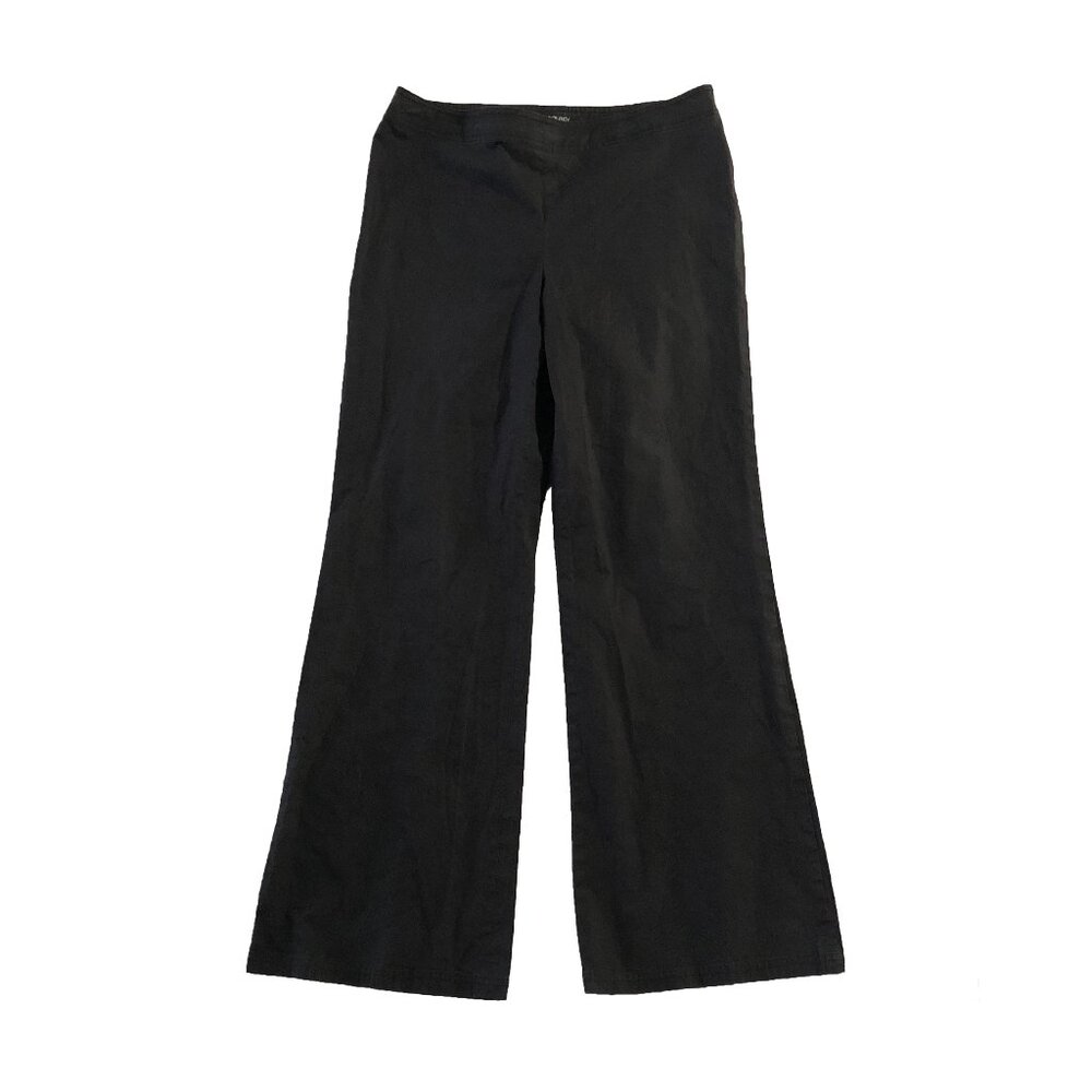 Ideology Dress Pants Womens Size 10 Black Mid Rise Flat Front Bootcut